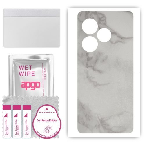 folia naklejka skórka strukturalna na TYŁ do Realme GT Neo6 SE - Marmur Szary - apgo SKINS