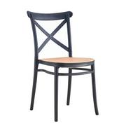 Krzesła - King Home Krzesło z tworzywa COUNTRY czarne KH010100233 - miniaturka - grafika 1