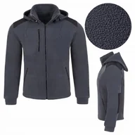 Bluzy męskie - POLAR MĘSKI roboczy rozpinany Bluza Polarowa męska z Kapturem Gruby r. XXL - miniaturka - grafika 1
