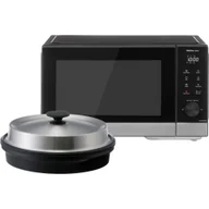 AGD OUTLET - Panasonic NN-GD38QS inwerterowa kuchenka mikrofalowa z grillem i naczyniem Steam+ Pot (29l, 1000W, 18 programów automatycznych), czarna - miniaturka - grafika 1