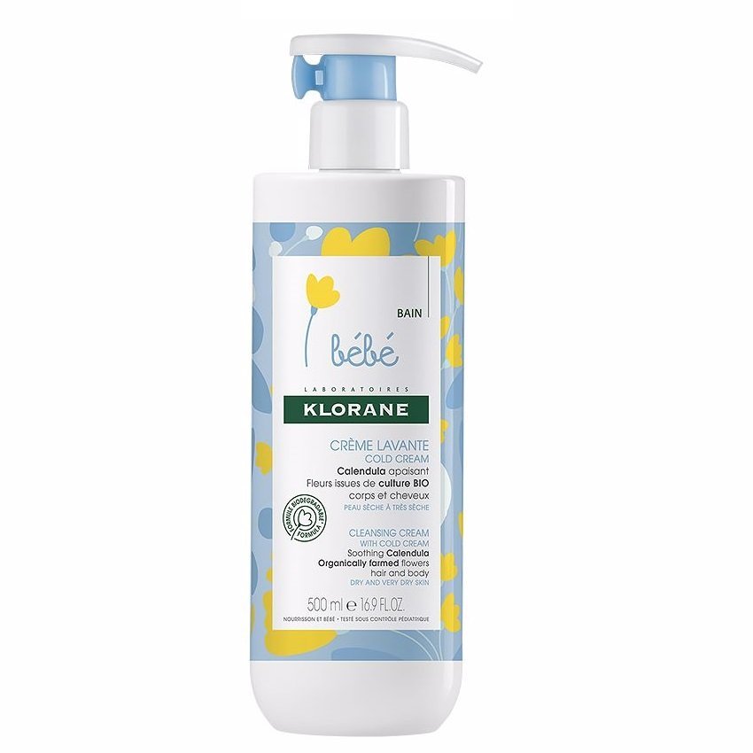 Klorane Bebe Cleansing Cream krem oczyszczający z cold cream 500ml