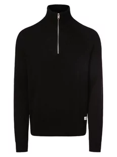 Jack & Jones - Sweter męski  JJPannel, czarny - Swetry męskie - miniaturka - grafika 1