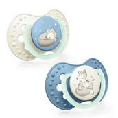 Smoczki uspokajające - Lovi Night & Day, smoczek uspokajający, silikonowy, dynamiczny, Boy, 0-6 miesięcy, 2 sztuki - miniaturka - grafika 1