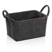 Kosze wiklinowe - Ciemnoszary koszyk Kela Fay, 35x25 cm - miniaturka - grafika 1