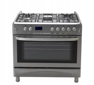 Kuchenka gazowo-elektryczna Ravanson KWGE-K90 Cheff Modern Srebrny - Kuchenki gazowo-elektryczne - miniaturka - grafika 2