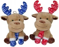 Maskotki i pluszaki - Maskotka Renifer Łoś Świąteczny 2 kolory - 20cm - miniaturka - grafika 1
