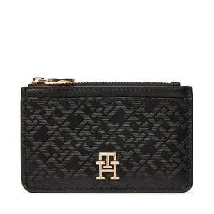 Etui na karty kredytowe Tommy Hilfiger Th Distinct Long Cc Holder Mono AW0AW17401 Czarny - Etui na dokumenty i karty - miniaturka - grafika 1
