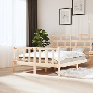 Łóżko z litego drewna sosnowego 160x200 cm - Łóżka - miniaturka - grafika 1