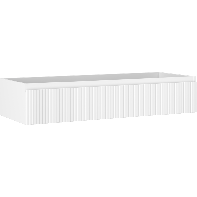 Mexen Rivel szafka łazienkowa podumywalkowa 120 cm, 1 szuflada, ryflowana , biała mat - 91A20-12023-1-BF01