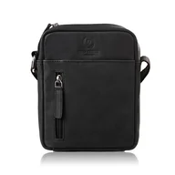 Torby męskie - Saszetka męska na ramię skórzana czarna Paolo Peruzzi - miniaturka - grafika 1