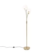 Lampy stojące - QAZQA Nowoczesna lampa podłogowa złota z opalowym szkłem 5-punktowa - Ateny - miniaturka - grafika 1
