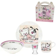 Zestawy naczyń dla dzieci - Bella Fiore, Komplet obiadowy, śniadaniowy dla dziecka, Best Friends - miniaturka - grafika 1