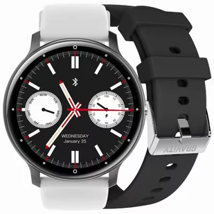Gravity GT1-4 PRO BK/BK/WH Biały - Smartwatch - miniaturka - grafika 1