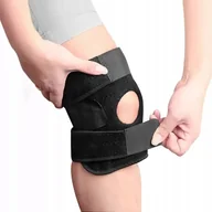 Ściągacze i opaski sportowe - Stabilizator Opaska Na Kolano Mocne Rzepy - miniaturka - grafika 1