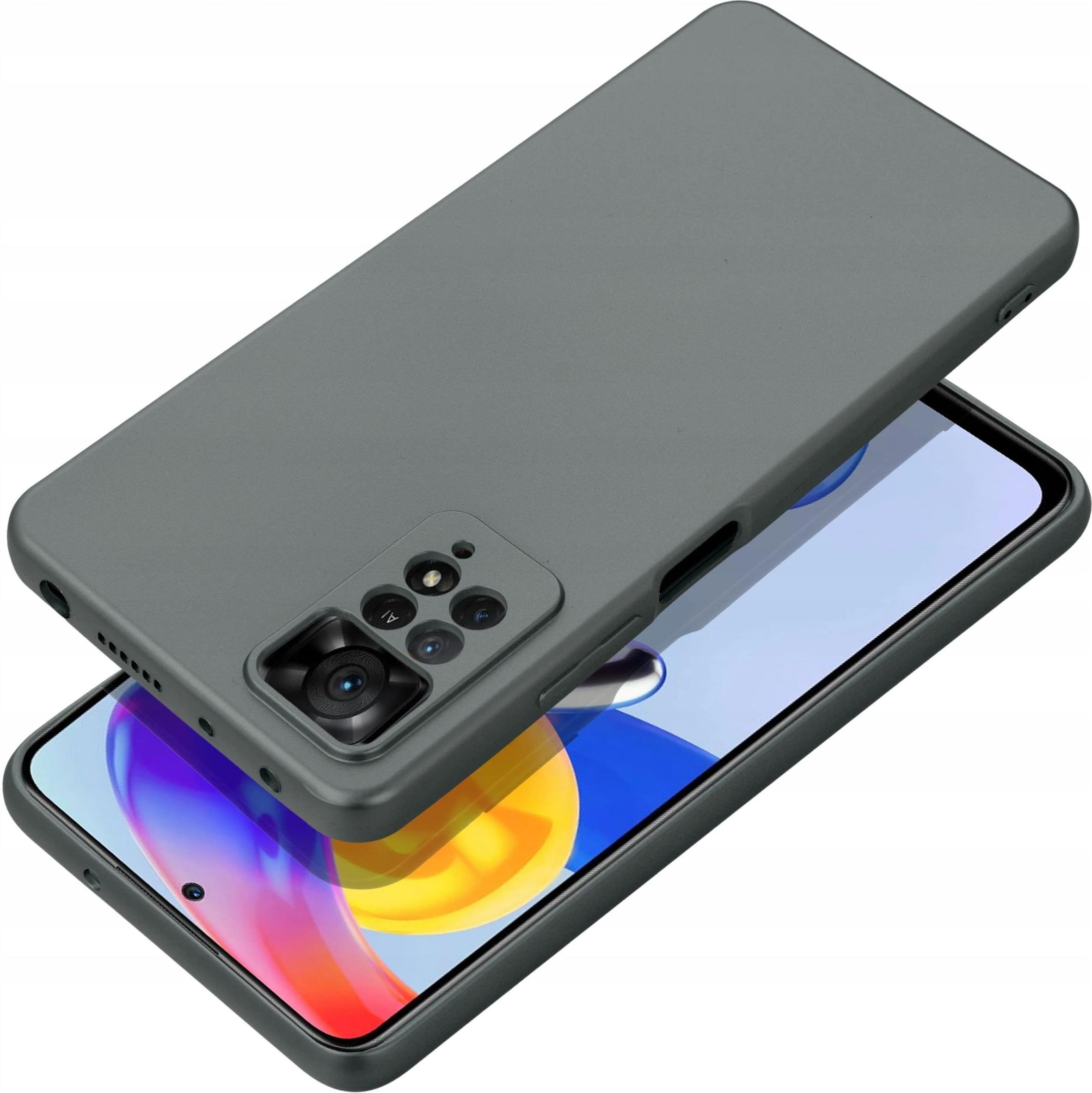 Futerał METALLIC do XIAOMI Redmi NOTE 14 4G GLOBAL - 164,84mm x 78,15mm x 8,16mm szary