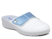 Klapki i japonki damskie - Klapki damskie medyczne sanitarne białe skórzana wkładka Inblu 50-33V-37 - miniaturka - grafika 1