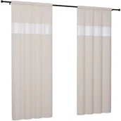 Zasłony - Zasłona gotowa z cyrkoniami 145x240 na taśmie żabki zasłony gładkie matowe - miniaturka - grafika 1