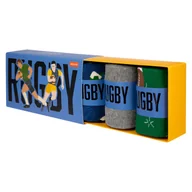 Skarpetki męskie - Skarpetki męskie kolorowe SOXO Rugby - 3 pary -40–45 - miniaturka - grafika 1