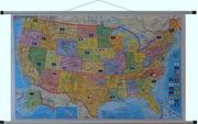 Atlasy i mapy - Stiefel USA mapa ścienna polityczna kody pocztowe 1:5 500 000 Stiefel - miniaturka - grafika 1