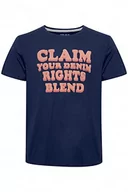 Koszulki męskie - Blend Męski T-shirt 20714544, 194024/Dress Blues, XL - miniaturka - grafika 1