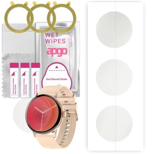 3x folia ochronna hydrożelowa MATOWA do DT NO.1 DT2+ Plus - apgo Smartwatch Hydrogel MATTE Protection Ochrona na ekran smartwatcha