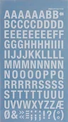 Etykiety do drukarek - Etykiety z literami i cyframi, kolor: czarny, litery 12 mm, białe - miniaturka - grafika 1