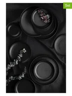 Serwisy obiadowe - Violeta Home 24-częściowy zestaw w kolorze czarnym - miniaturka - grafika 1