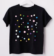 Koszulki dla dziewczynek - Koszulka w kolorowe kropki - WZÓR KOLOROWE KROPKI5 - miniaturka - grafika 1