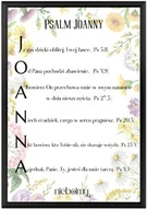 Ikony i obrazy sakralne - Psalm imienia, PERSONALIZOWANY, grafika w aluminiowej ramce, idealny prezent na imieniny, pamiątka chrztu, bierzmowania - miniaturka - grafika 1