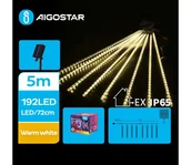 Lampy ogrodowe - Aigostar - LED Solarny łańcuch bożonarodzeniowy 192xLED/8m IP65 ciepła biel - miniaturka - grafika 1