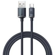 Kable USB - Baseus Crystal Shine Series kabel przewód USB do szybkiego ładowania i transferu danych USB Typ A - USB Typ C 100W 1,2m czarny (CAJY000401) - miniaturka - grafika 1