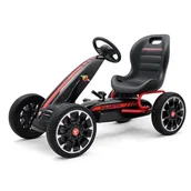 Jeździki dla dzieci - Milly Mally Gokart na pedały Abarth Black - miniaturka - grafika 1