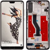 Części serwisowe do telefonów - WYŚWIETLACZ DOTYK LCD DO HUAWEI P20 Pro CLT-AL01 RAMKA - miniaturka - grafika 1
