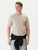 Koszulki męskie - Calvin Klein T-Shirt LV04LB275G Beżowy Regular Fit - miniaturka - grafika 1