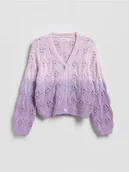 Swetry dla dziewczynek - Reserved - Kardigan z efektem ombre - lawendowy - miniaturka - grafika 1