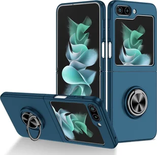 Pokrowiec König Design kompatybilny z Samsung Galaxy Z Flip5 5G - plastikowe, miękkie etui na telefon - granatowy - Etui i futerały do telefonów - miniaturka - grafika 1