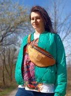 Nerki - Welurowa nerka damska Pomarańczowa - miniaturka - grafika 1