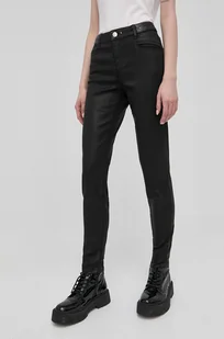 Morgan spodnie damskie kolor czarny dopasowane medium waist - Spodnie damskie - miniaturka - grafika 1