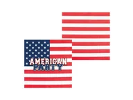 Dekoracje i nakrycia stołu na imprezę - Serwetki papierowe Flaga USA - 33 cm - 20 szt. - miniaturka - grafika 1