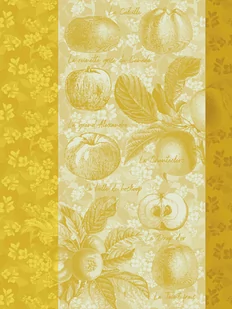 Le Jacquard Fran ais Ściereczka kuchenna Pommes  croquer Żółta - Ściereczki, gąbki, czyściki - miniaturka - grafika 1