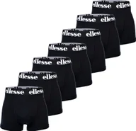 Majtki męskie - ellesse Bokserki męskie, 7 pack - Yema 7 Pack Bokserki, Logo, Bawełna Stretch Czarny M - miniaturka - grafika 1