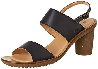 Czółenka - El Naturalista Damskie czółenka N5154 Vaquetilla Black/Trivia Peeptoe, czarny - Czarny Czarny Czarny - 36 EU - grafika 1