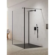 Ścianki i drzwi prysznicowe - New Trendy EXK-0075 EXK-0075 ścianka szklana NEW MODUS BLACK walk-in 120x200 szkło czyste 8 mm Active Shield - miniaturka - grafika 1