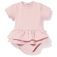 Body dla niemowląt - Body Z Baskinką Różowe, Krótki Rękaw 68 - miniaturka - grafika 1