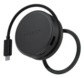 Adaptery i przejściówki - Satechi OntheGo 7w1 Multiport Adapter USB-C PD 2x USB-A HDMI 4K Ethernet czytnik kart microSD czarny ST-POTG7C - miniaturka - grafika 1