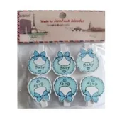 Spinacze i klipsy do papieru - Galeria Hobby Klamerki ozdobne niemowlęce 6 szt. - miniaturka - grafika 1