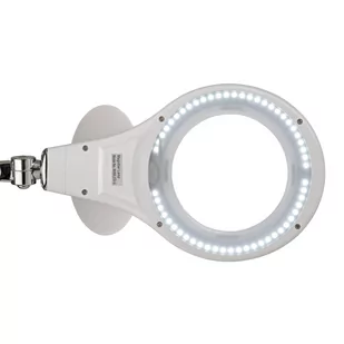 Lampa z klipsem z lupą LED MAULmakro, biała - Lampy pozostałe - miniaturka - grafika 1