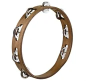 Instrumenty perkusyjne - Meinl Percussion meinl Percussion ta1wb drewnianym Tambourine ze stali nierdzewnej o obejmy 25,4 cm (10 cali) o średnicy) Walnut brązowy TA1WB - miniaturka - grafika 1