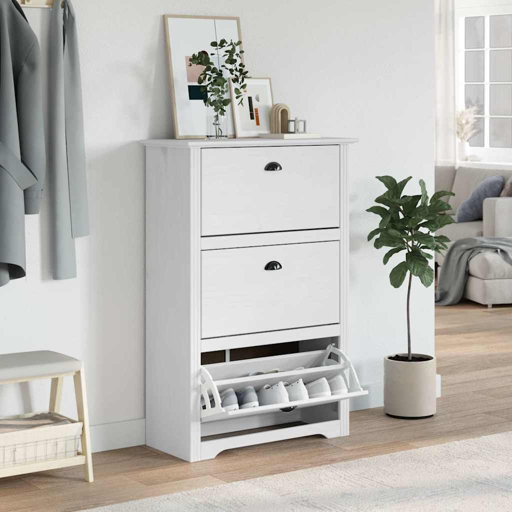 vidaXL Stojak na buty BODO biały 80x35x118 cm