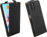 Etui i futerały do telefonów - Etui z klapką kompatybilne z XIAOMI REDMI NOTE 10 5G Etui na telefon komórkowy z pionową, składaną osłoną ochronną Flip Cover Black - miniaturka - grafika 1